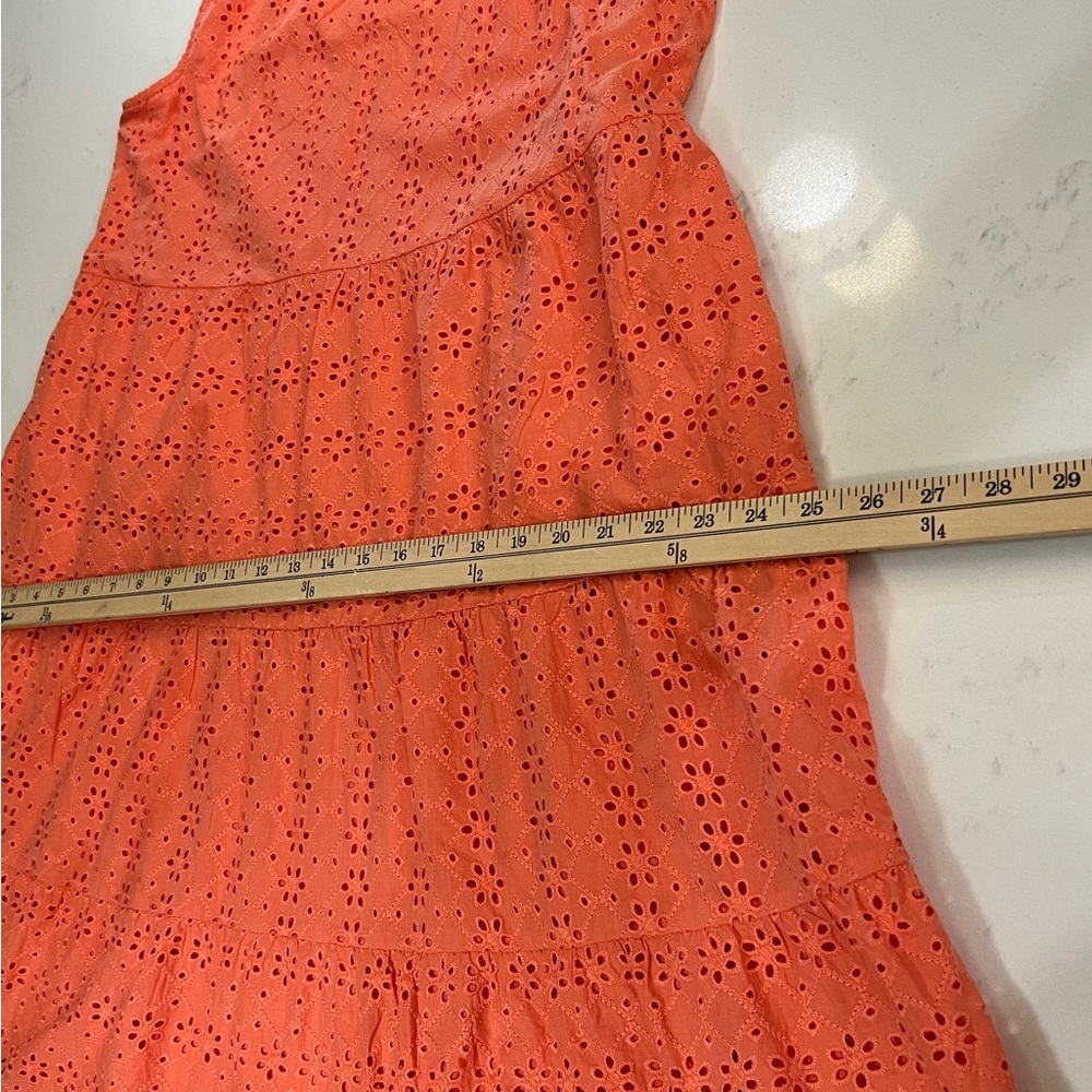 LOFT Coral Eyelet Mini Dress - Picture 10 of 11